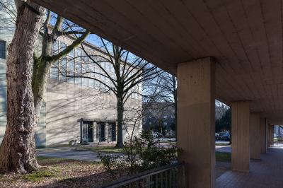 Dortmund, Nicolaikirche, Blick aus dem Laubengang