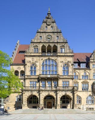Frontgiebel Altes Rathaus in Bielefeld