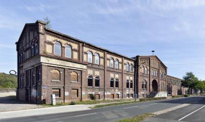 Straßenansicht Verwaltungsgebäude an Schacht 2