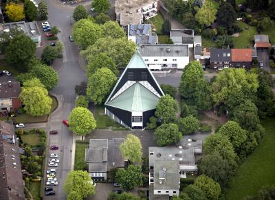 Thomaskirche Gelsenkirchen von oben