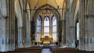 Innenraum der Reinoldikirche Dortmund, Blick nach Osten zum Chor