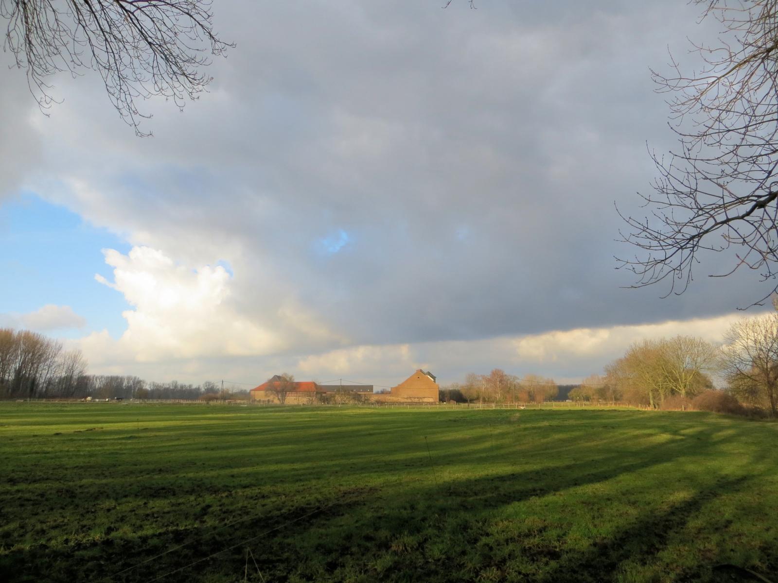 Baumberger Aue mit Blick von Süden auf Haus Brügel