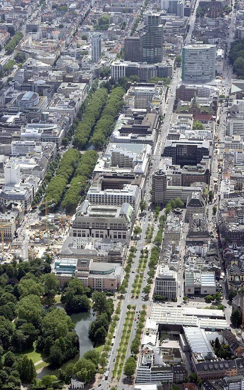 Luftbild Heinrich-Heine-Allee mit Wilhelm-Marx-Haus