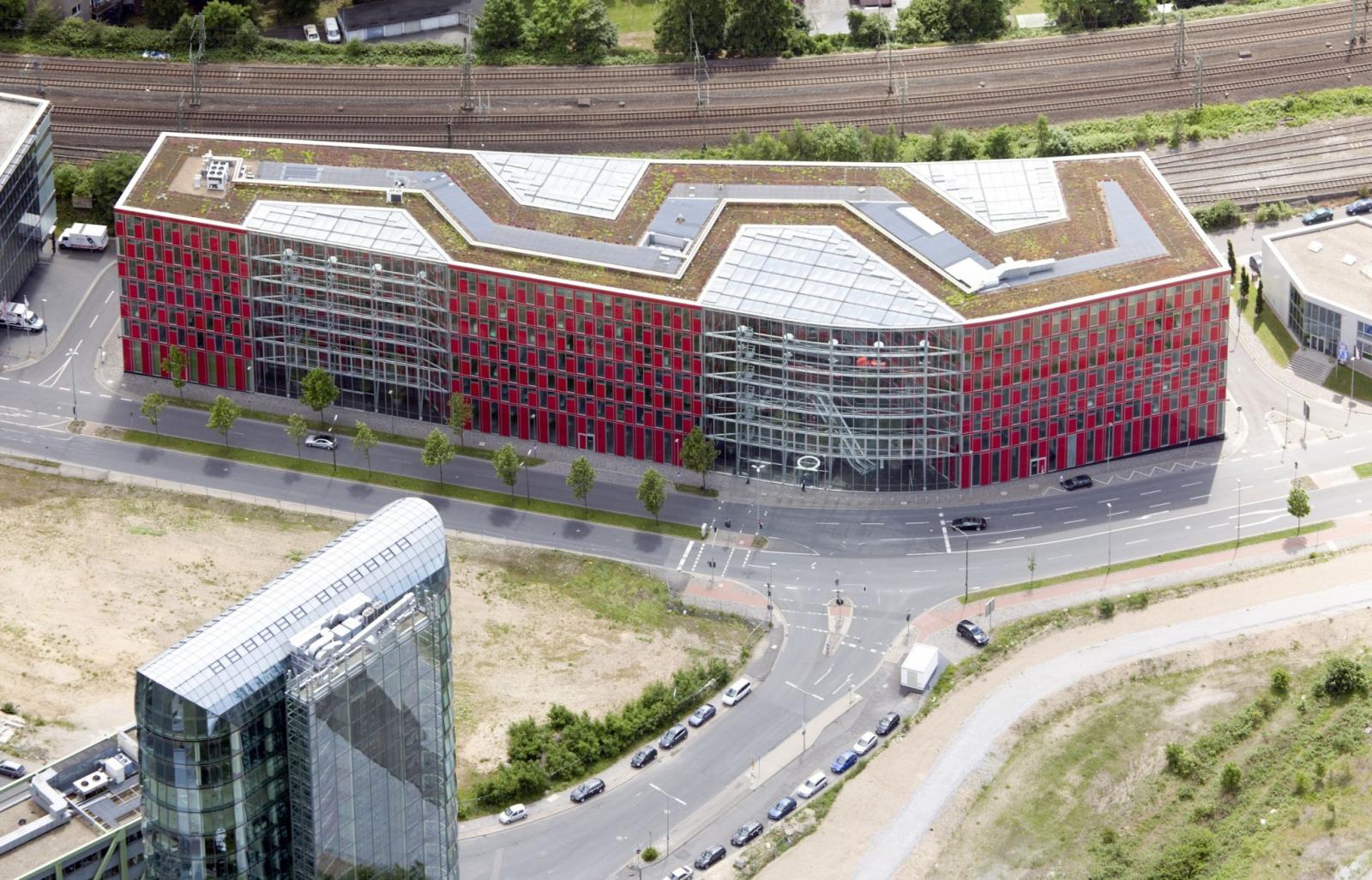 Capricornhaus Düsseldorf von oben