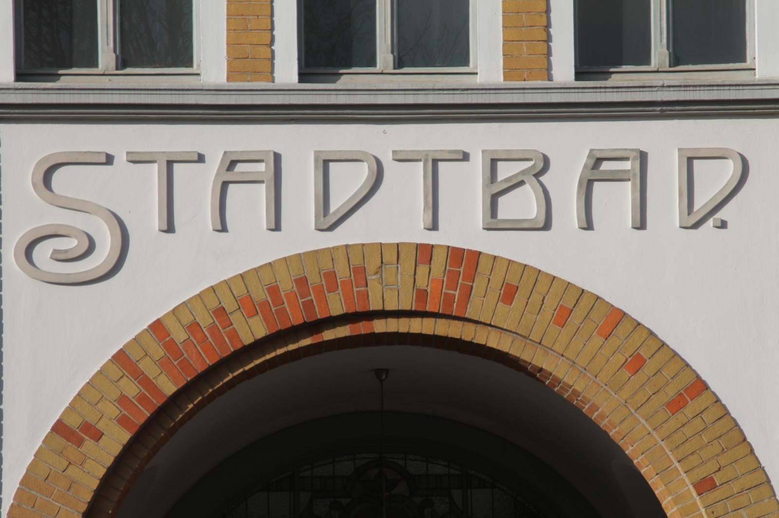 Schriftzug Stadtbad