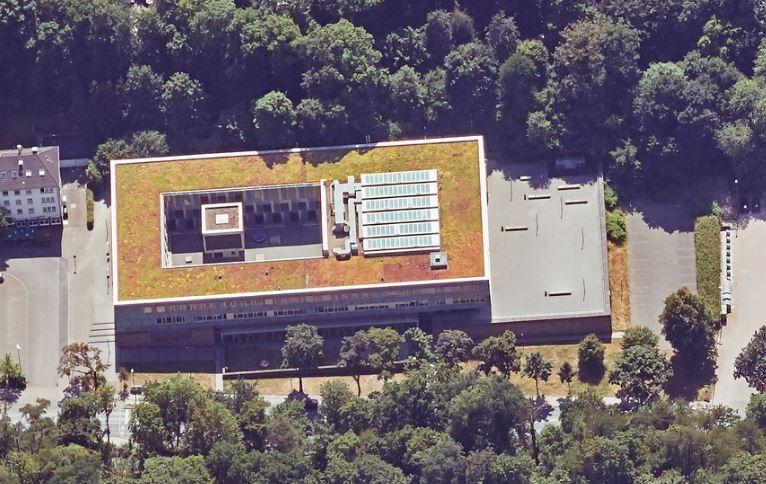 Schrägluftbild von Norden, Mariengymnasium Essen-Werden