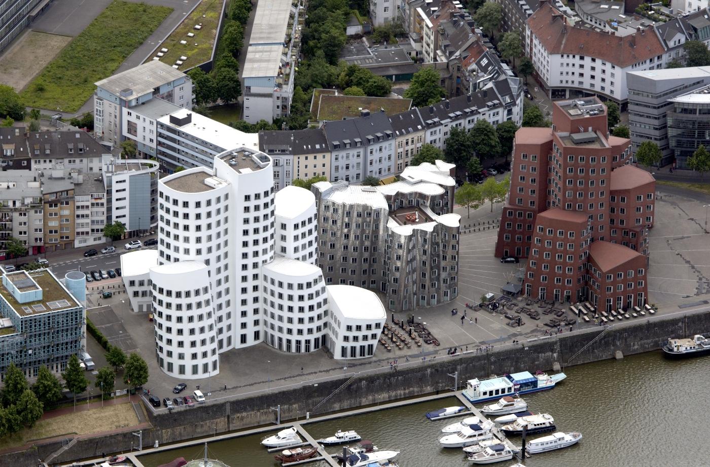 Luftbild Neuer Zollhof am Medienhafen