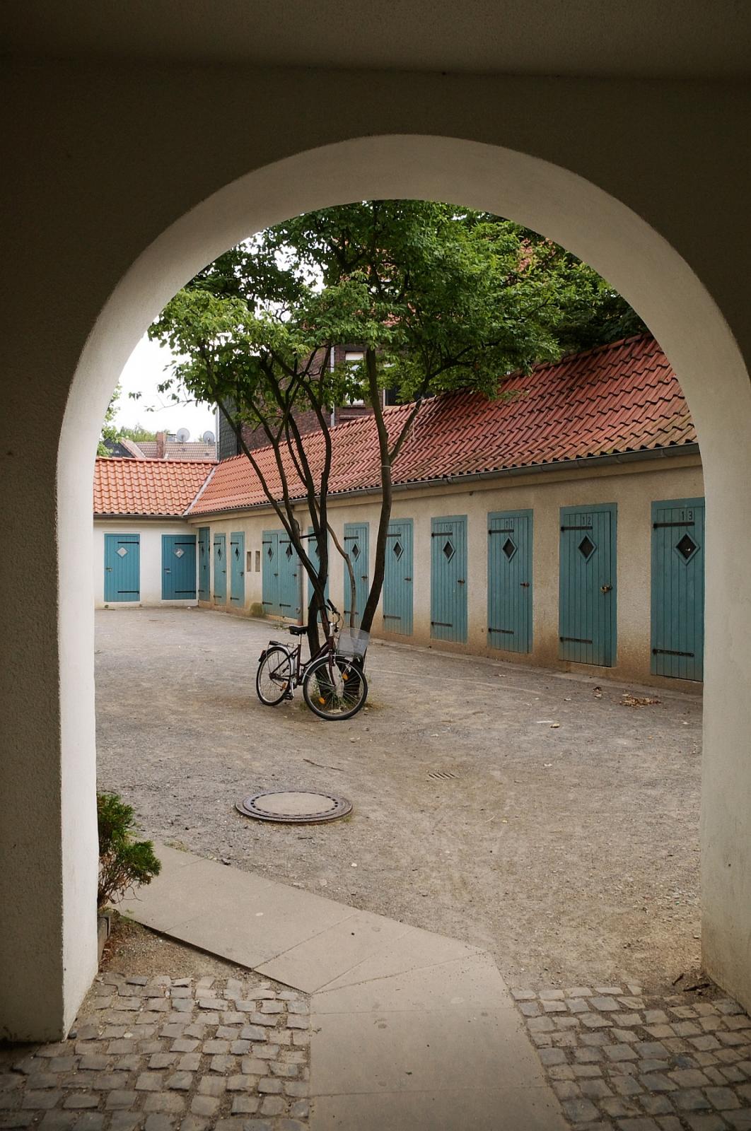 Victoria-Siedlung Lünen, Blick in Garagenhof