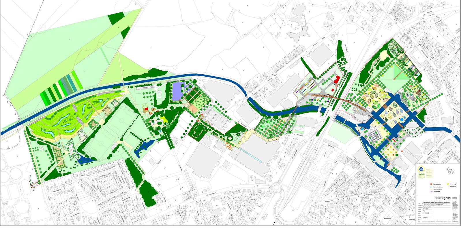 Lageplan vom LAGA-Gelände Gronau aus dem Jahr 2003