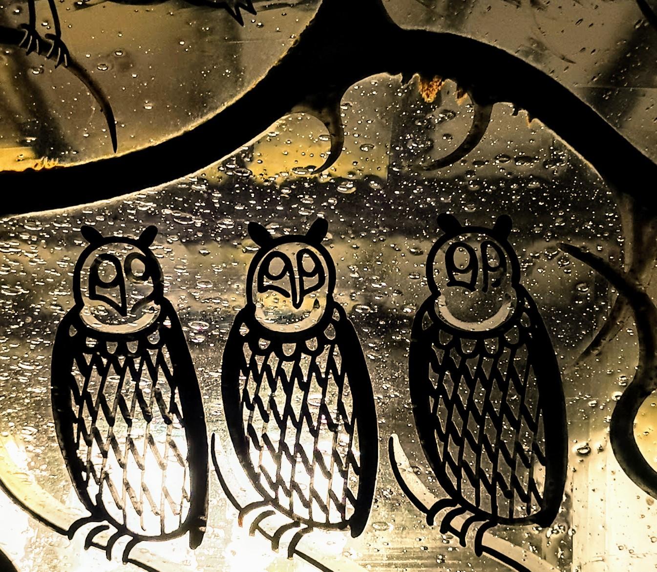 Bleiglasfenster Vögel Detailansicht