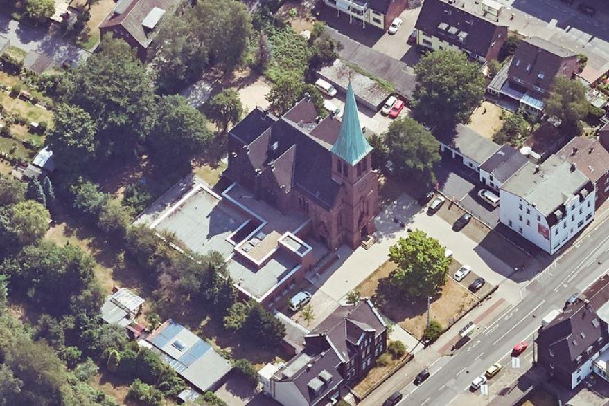 Luftbild Gemeindehaus Auferstehungsgemeinde Oberhausen-Osterfeld