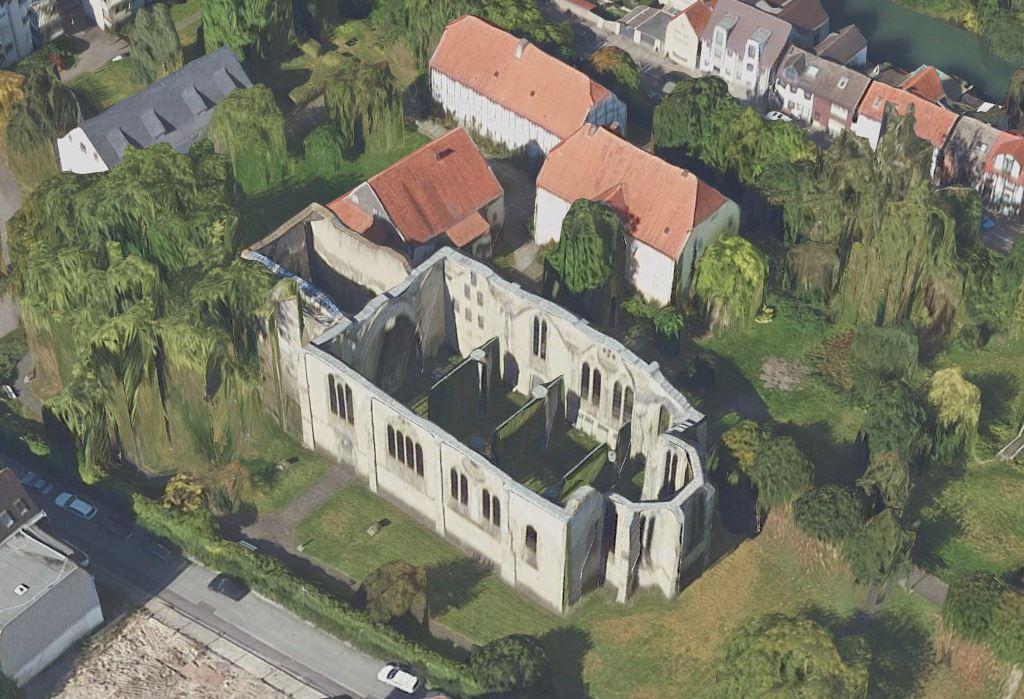 Stiftsruine Kleine Marienkirche von oben
