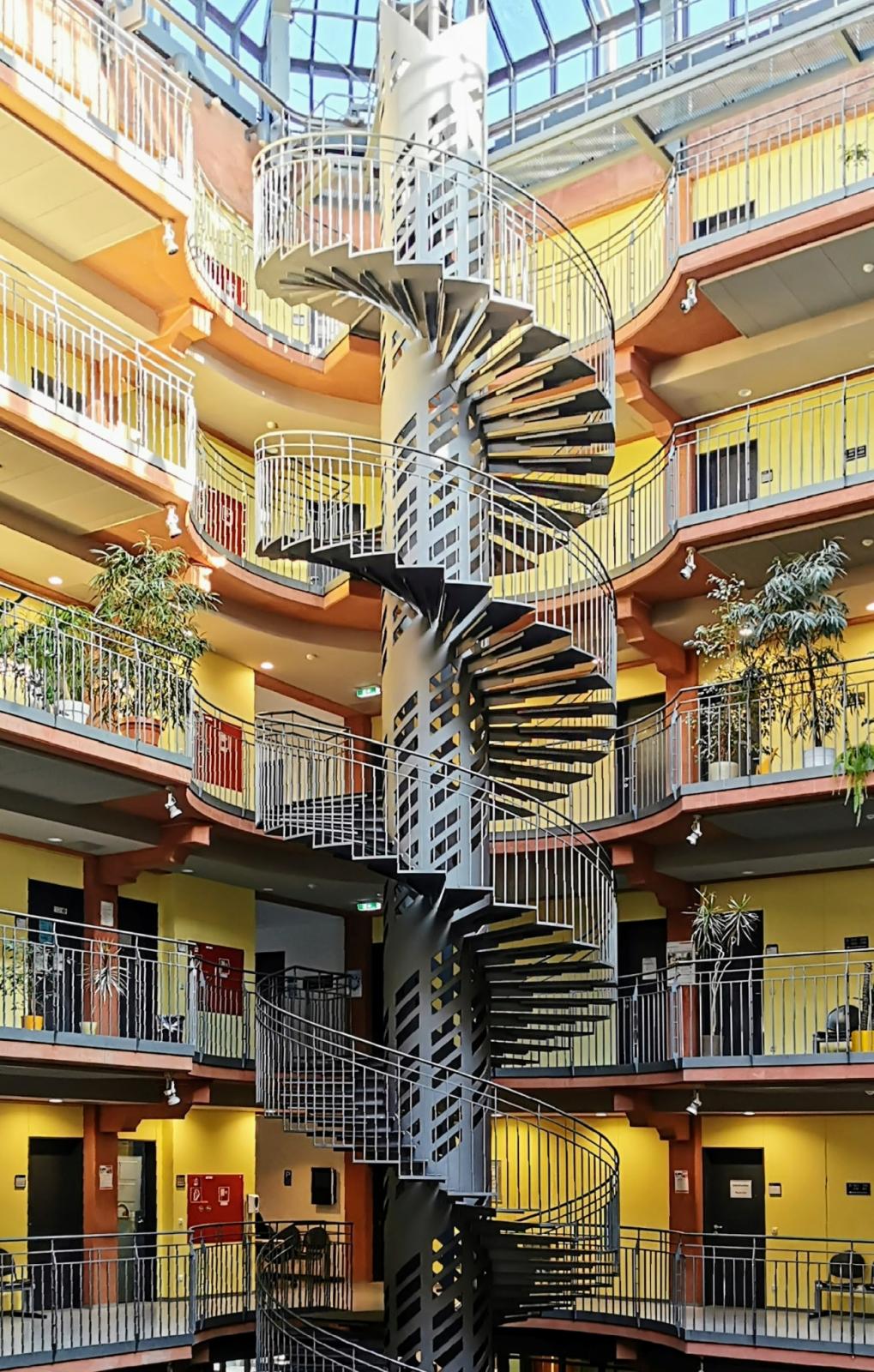 Stahlspindeltreppe Innenhalle