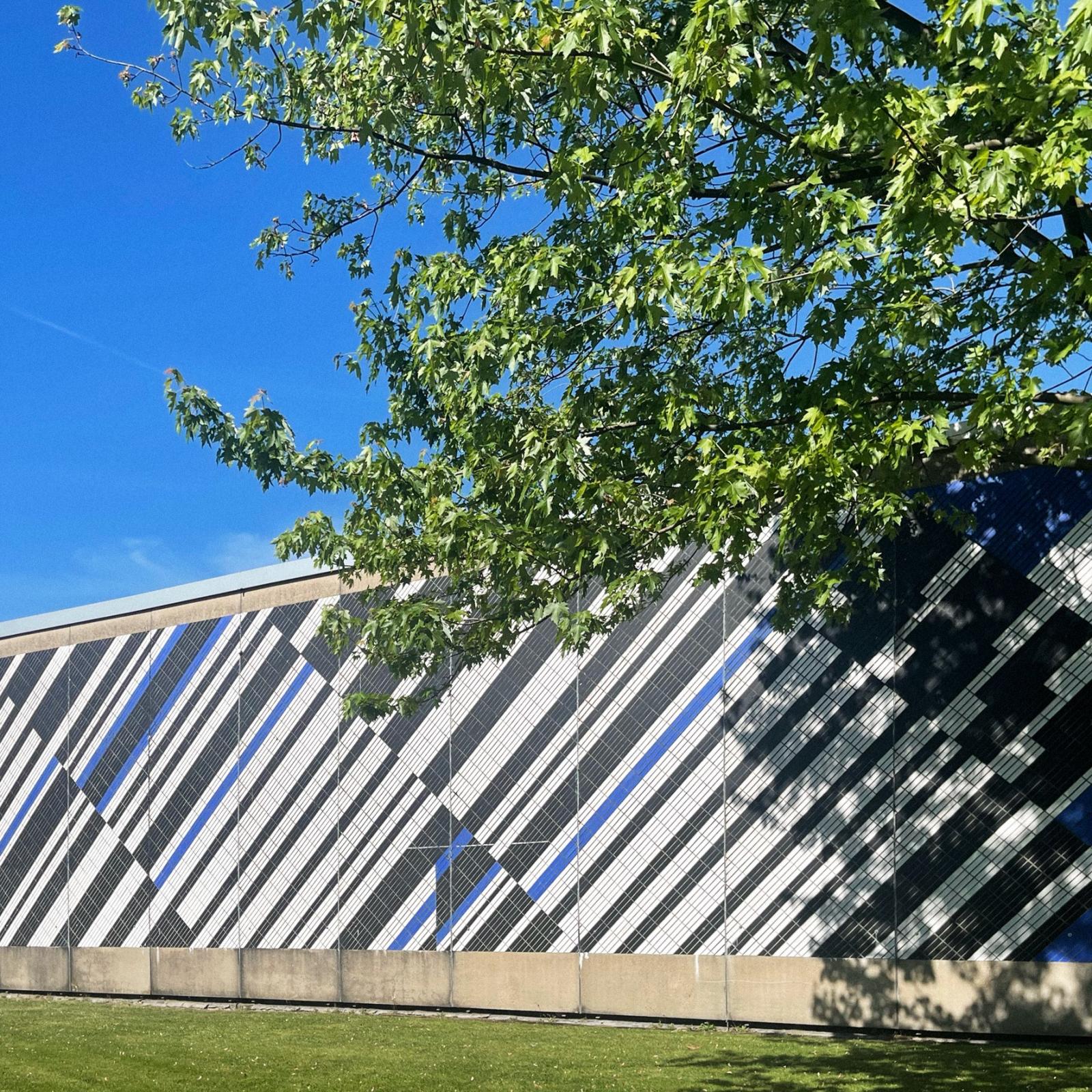 Audimax der ehem. FH Düsseldorf, Fassade aus Blickrichtung Süden