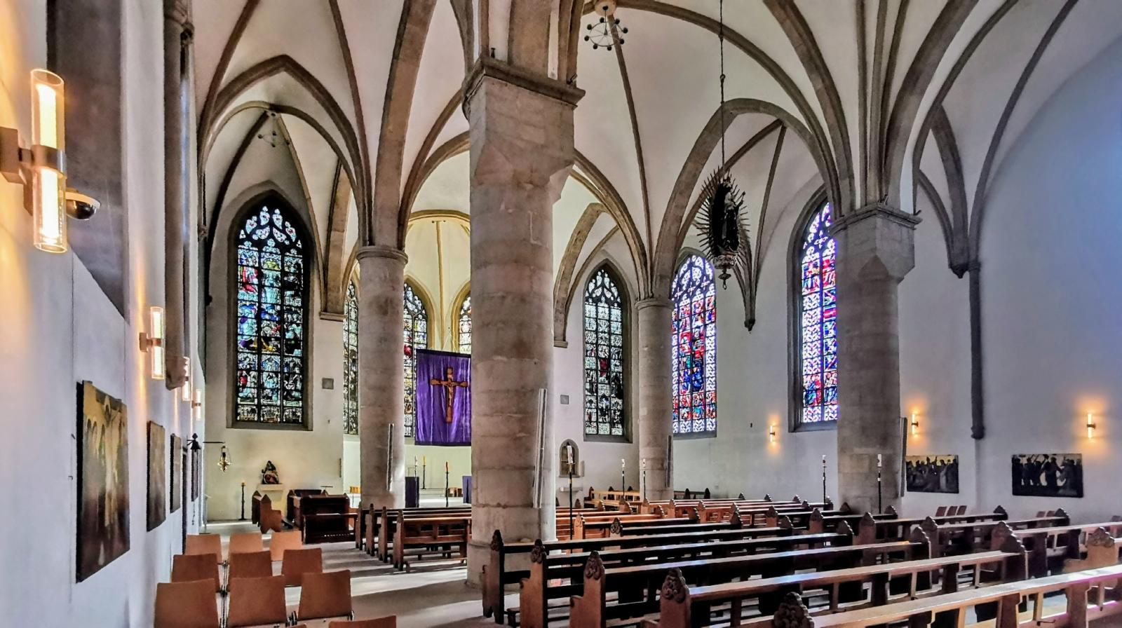 Blick in den Kircheninnenraum von St. Christophorus in Werne