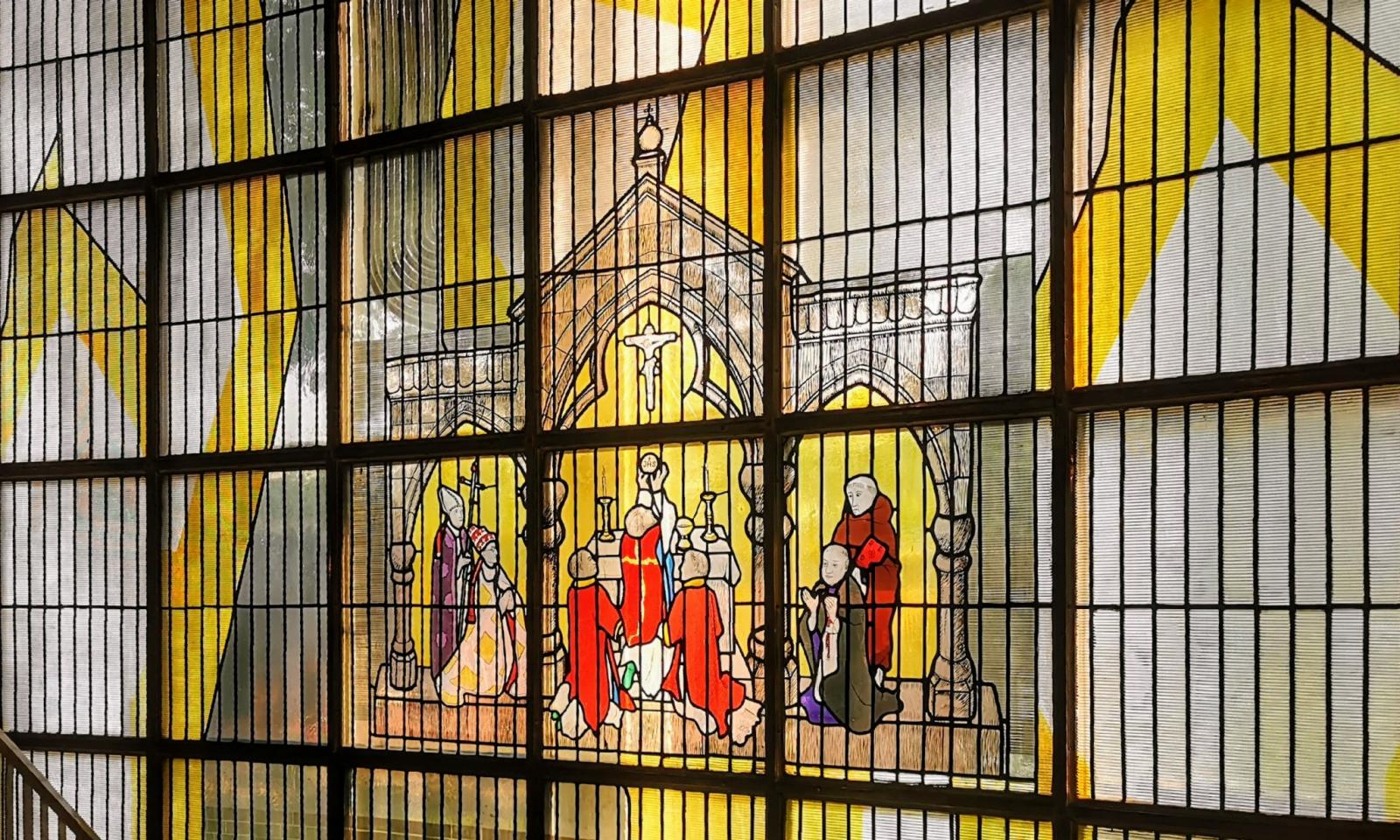Detail Glasfassade innen