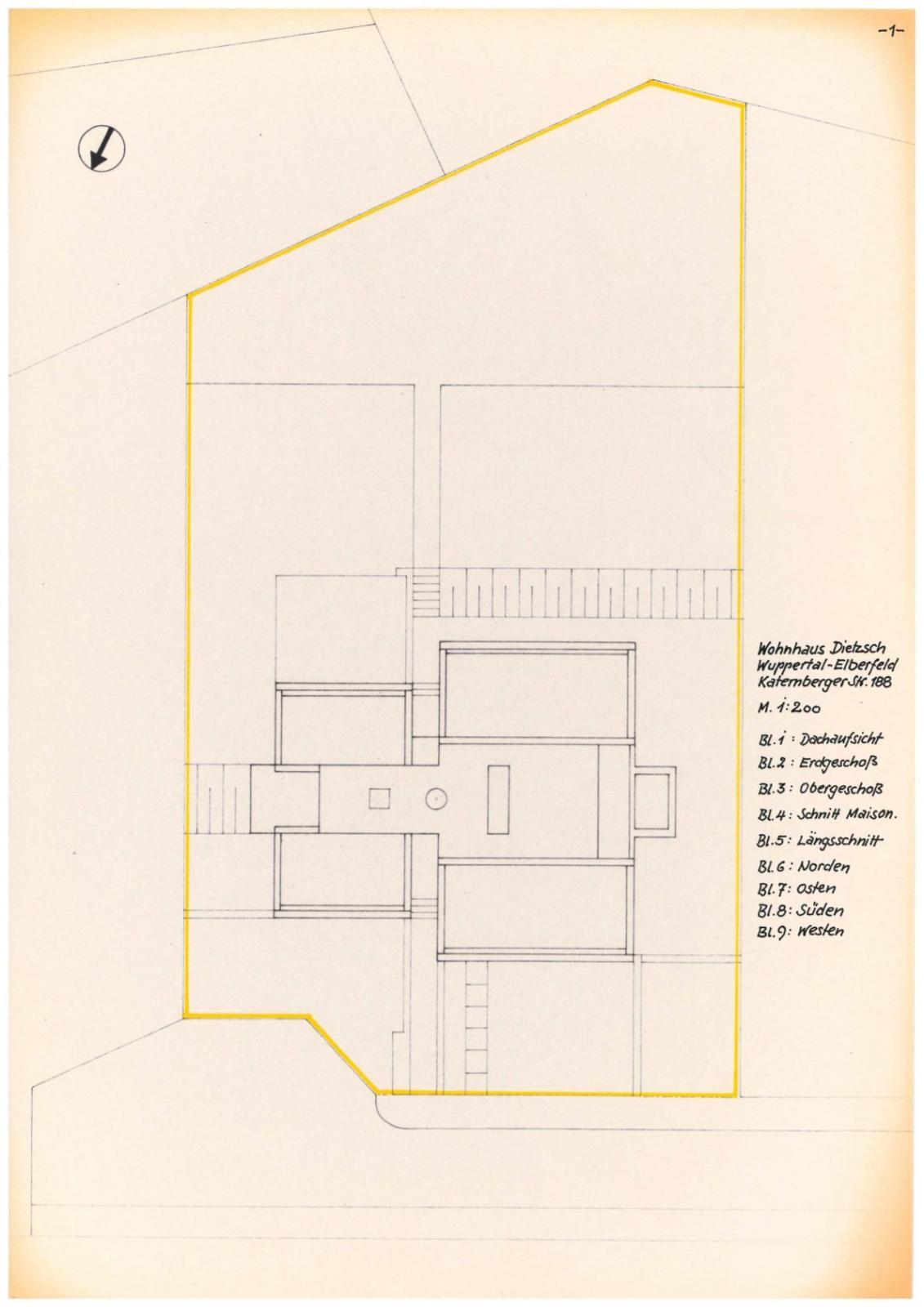 Lageplan mit Dachaufsicht