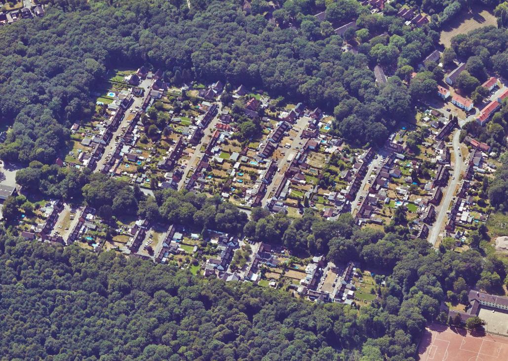 Eigenheimsiedlung Resser Mark, Luftbild