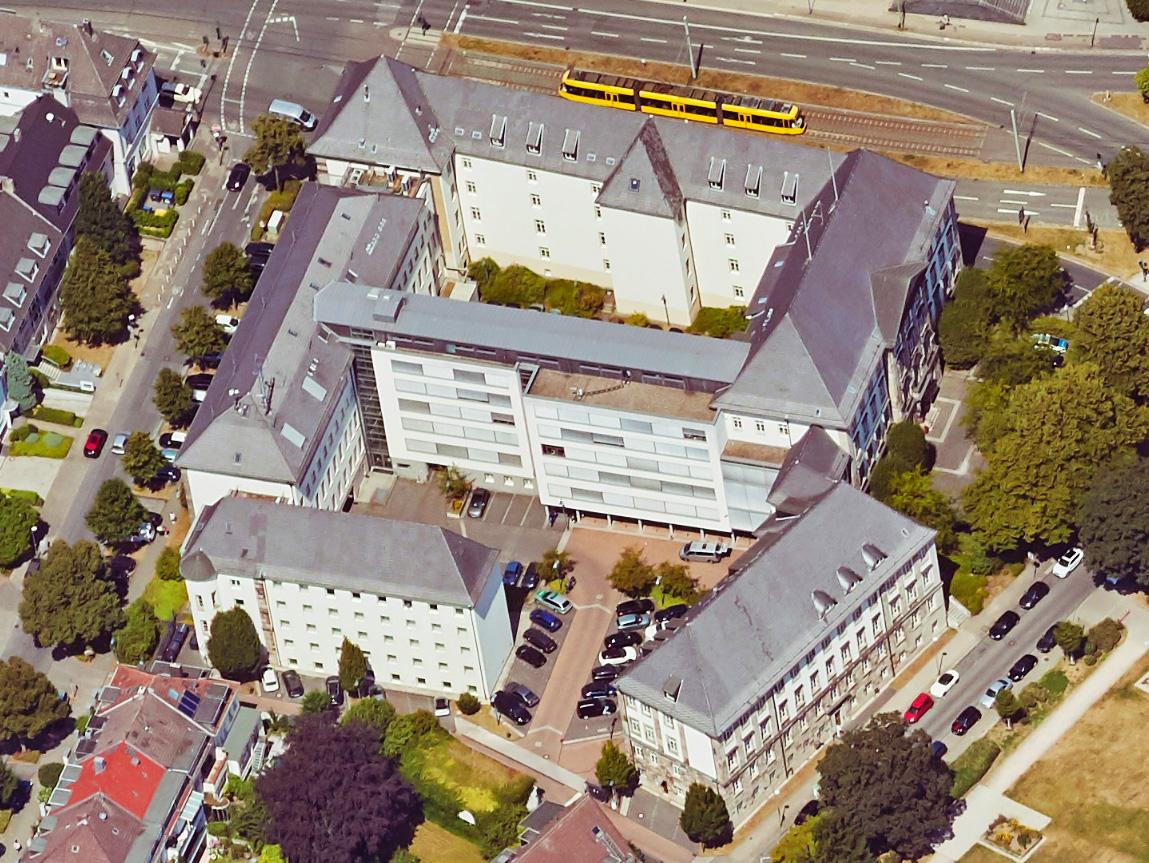 Schrägluftbild von Süden, Neubau Polizeipräsidium Essen