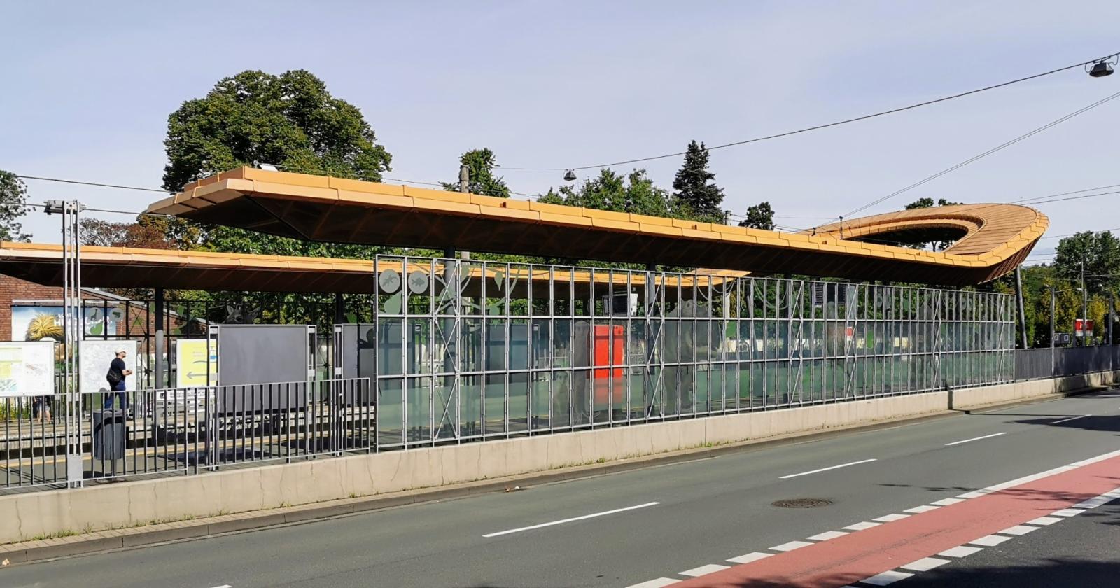 Neue Stadtbahnhaltestelle Zoo/Flora in Köln, Straßenansicht