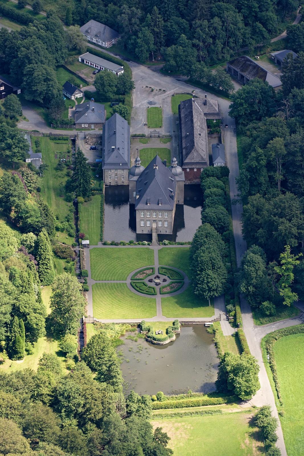 Wasserschloss Neuenhof, Luftbild