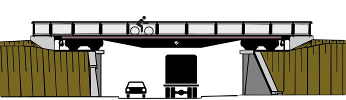 Waggonbrücke Heiligenhaus, Ansichtszeichnung