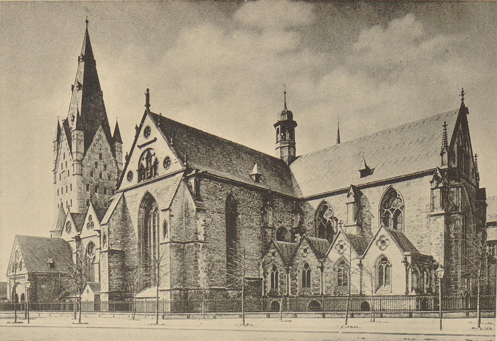 Paderborner Dom, Südostansicht von 1891