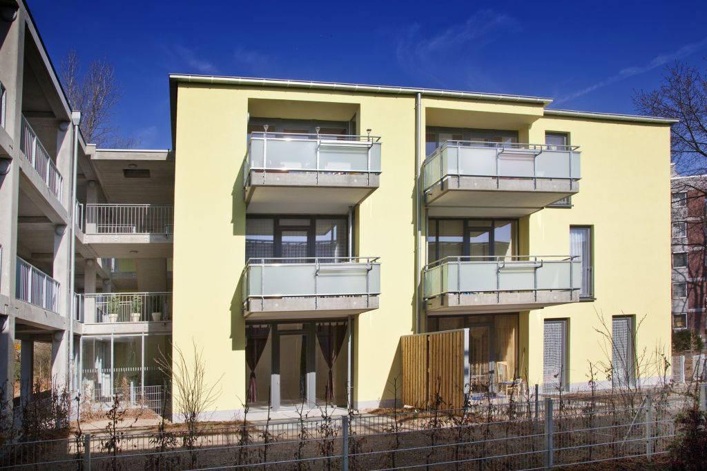 Gartenseitige Ansicht Mehrfamilienhäuser Neuss-Erfttal