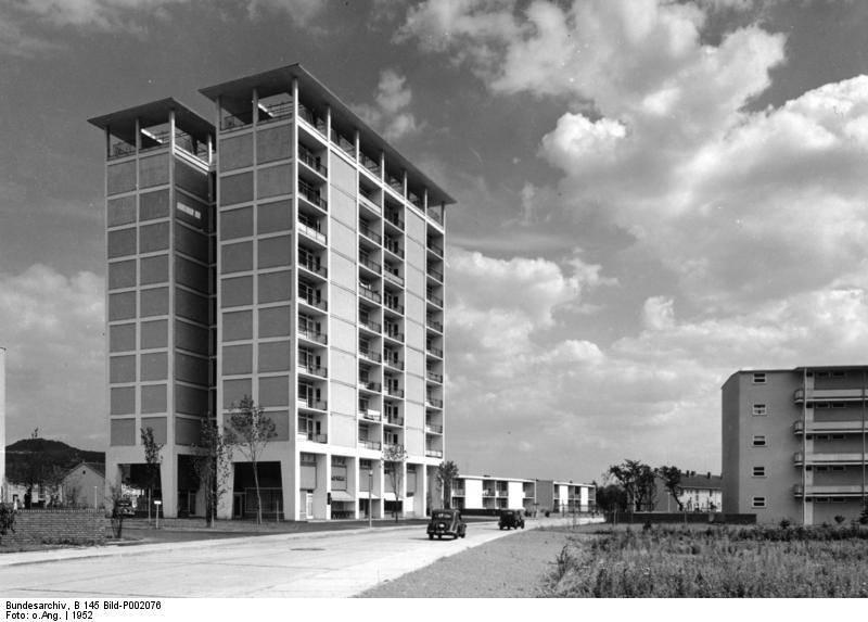 Zustand der Siedlung beim Neubau 1952