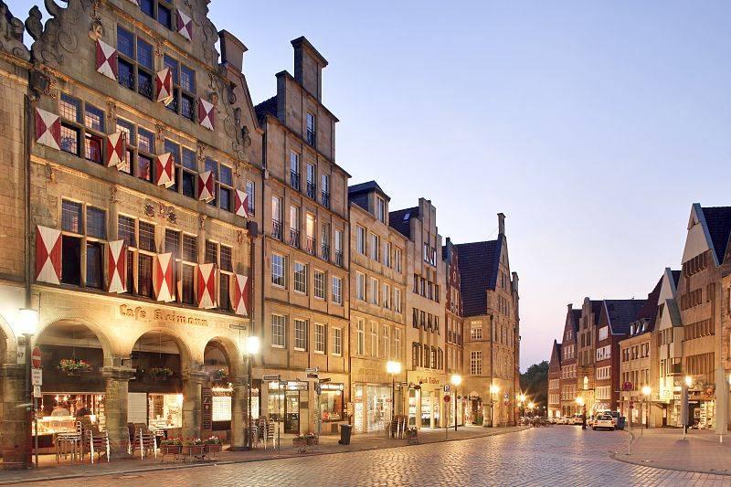 Prinzipalmarkt bei Dämmerung