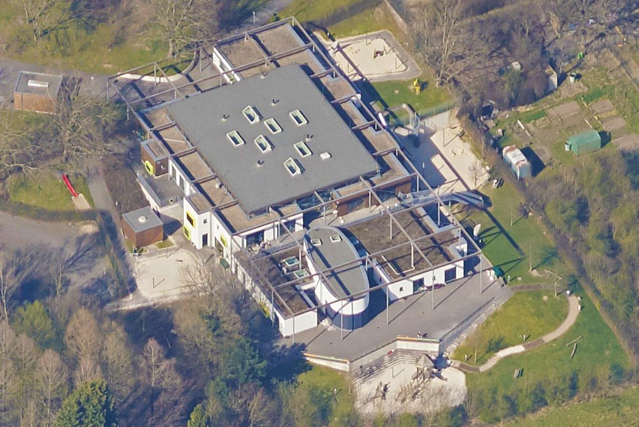 Schrägluftbild von Süden, Kindergarten UniKids Ruhr-Universität