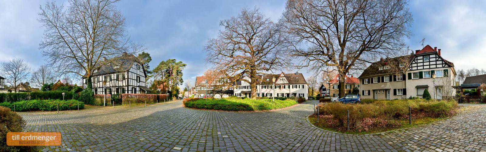Panoramabild am Platz An der Eiche, Gartensiedlung Gronauer Wald