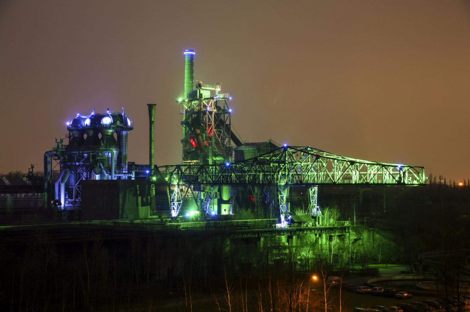 Landschaftspark Duisburg-Nord bei Nacht