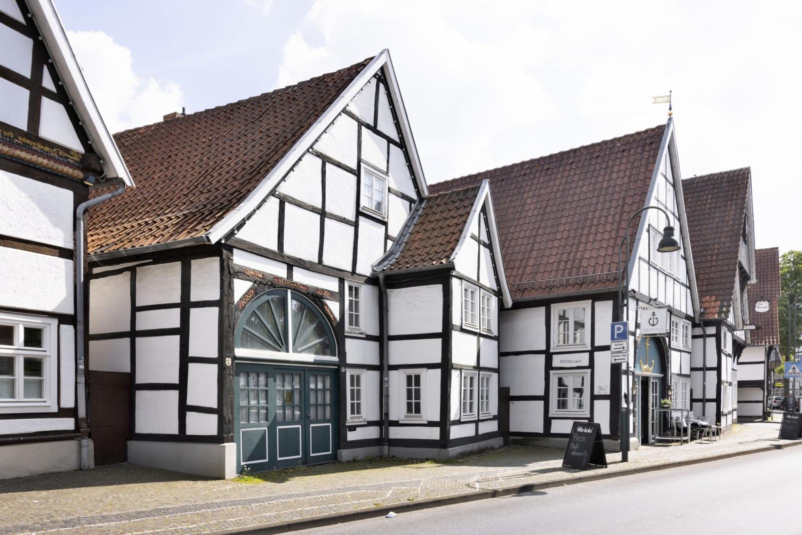 Wiedenbrück, Lange Straße mit Fachwerkhäusern
