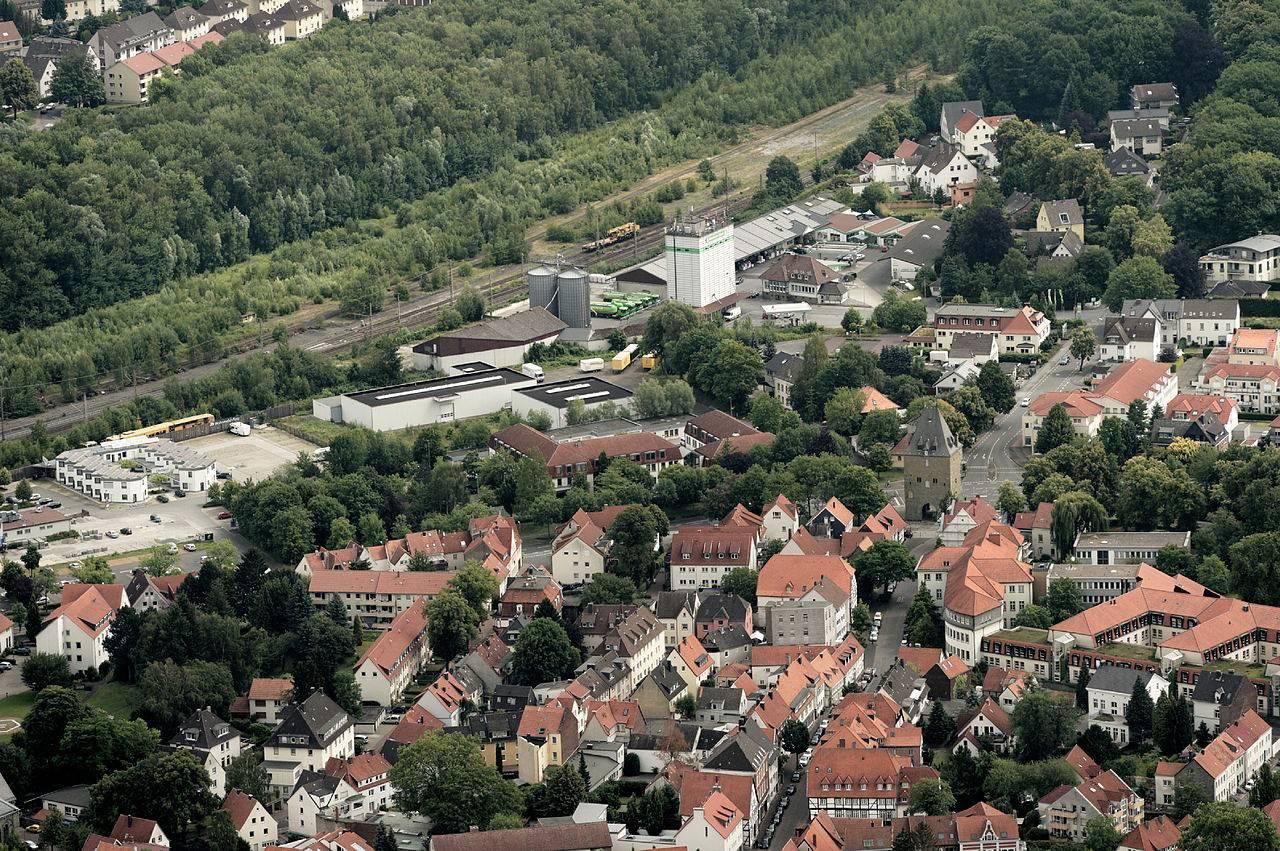 Luftbild von Soest mit Blick auf das Osthofentor