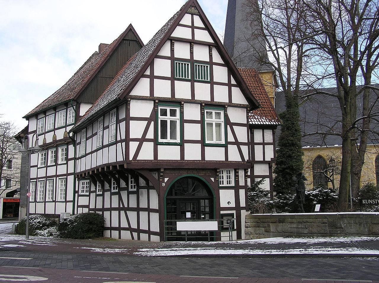Blick auf das Veerhoffhaus, 1647-49 durch einen Mann mit dem Namen Lepper errichtet