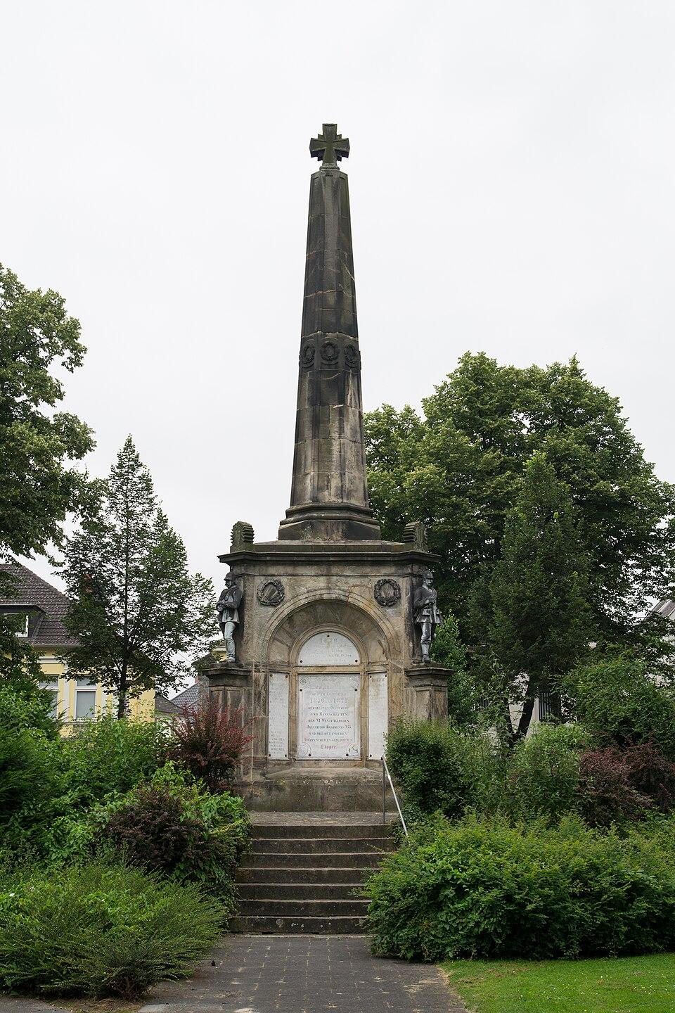 efallenen Kriegerdenkmal für die Gefallenen des Deutsch-Französischen Krieges, Baujahr 1875
