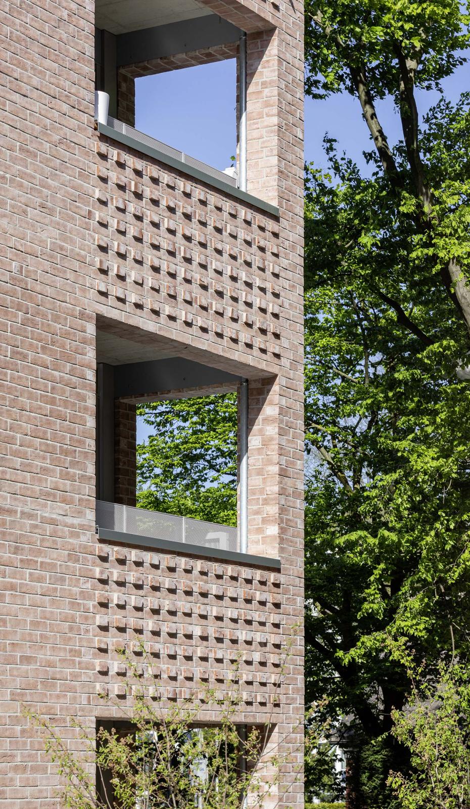 Detailbild Fassadenrasterung, Loggien