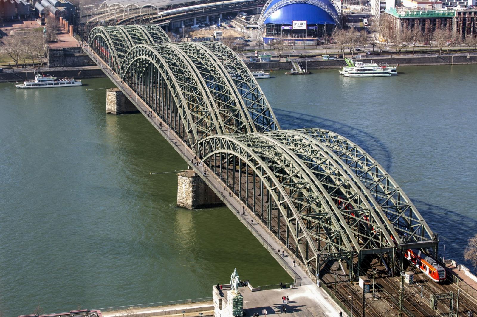 Hohenzollernbrücke von oben