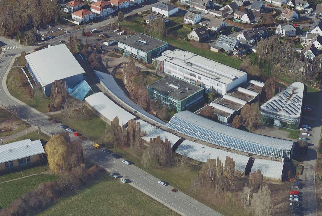 Glasfachschule, Ansicht von Süden