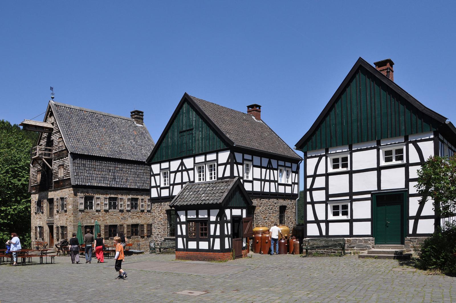 Brauerei, Bürgermeisteramt und Brückenwaage im Freilichtmuseum Hagen