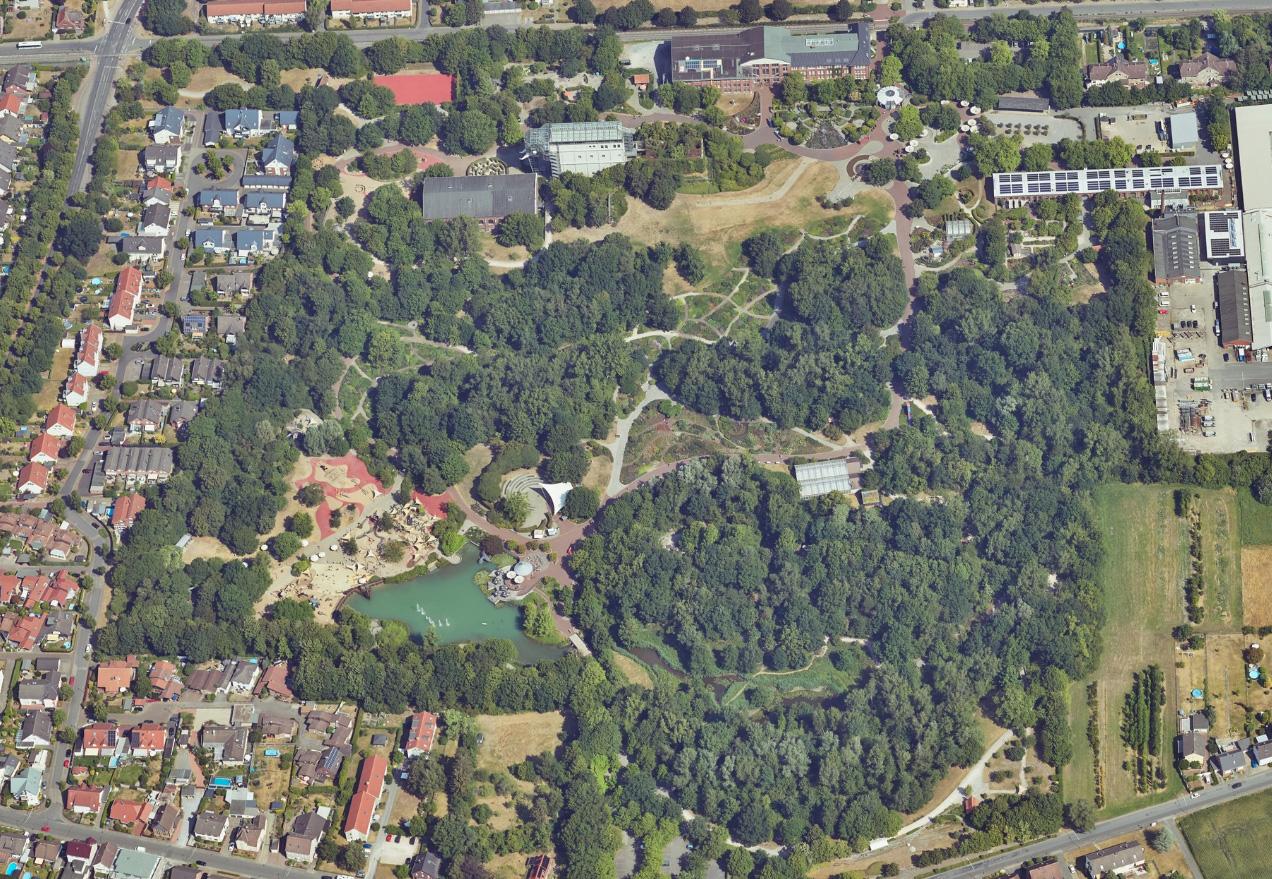 Luftbild Maximilianpark von Süden