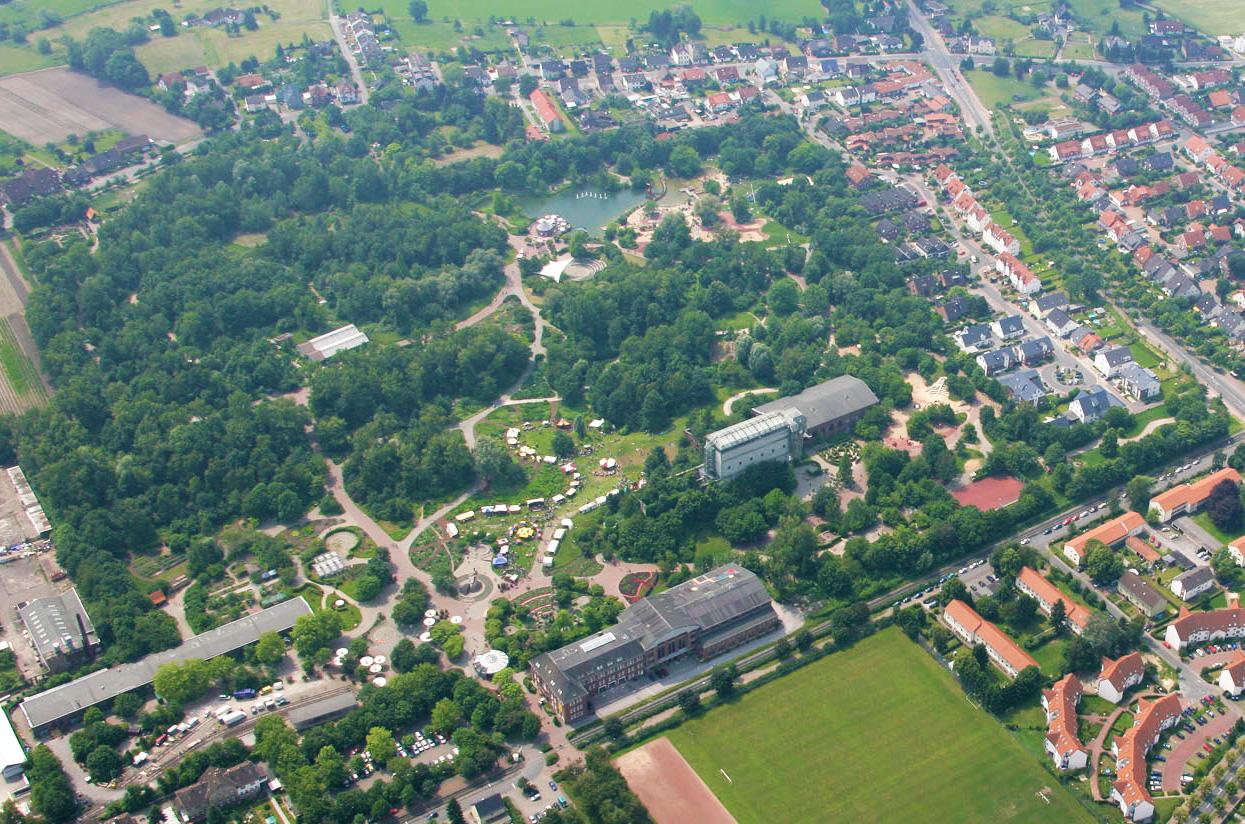 Luftbild Maximilianpark von Norden