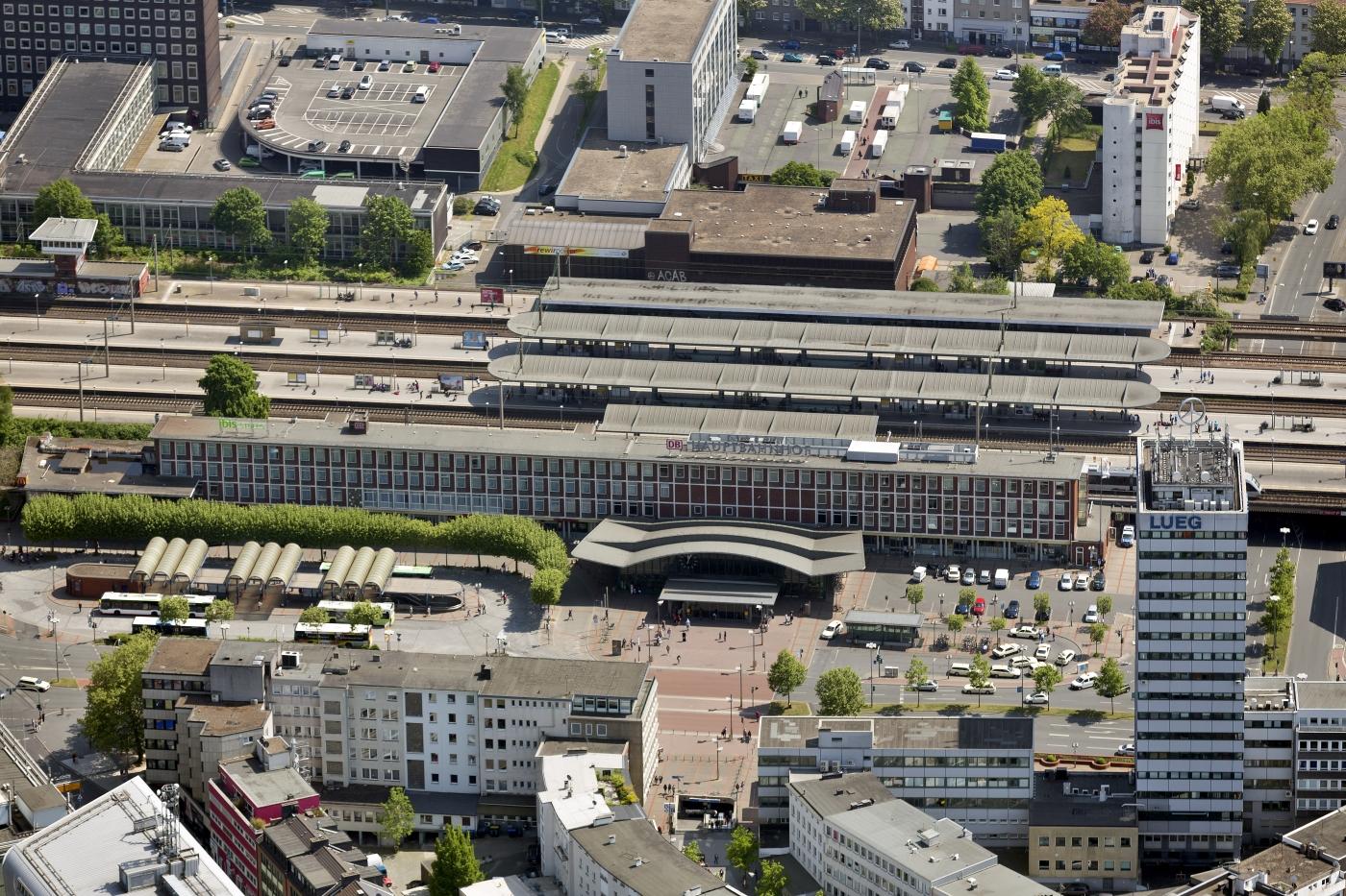Luftbild Bahnhofsgebäude