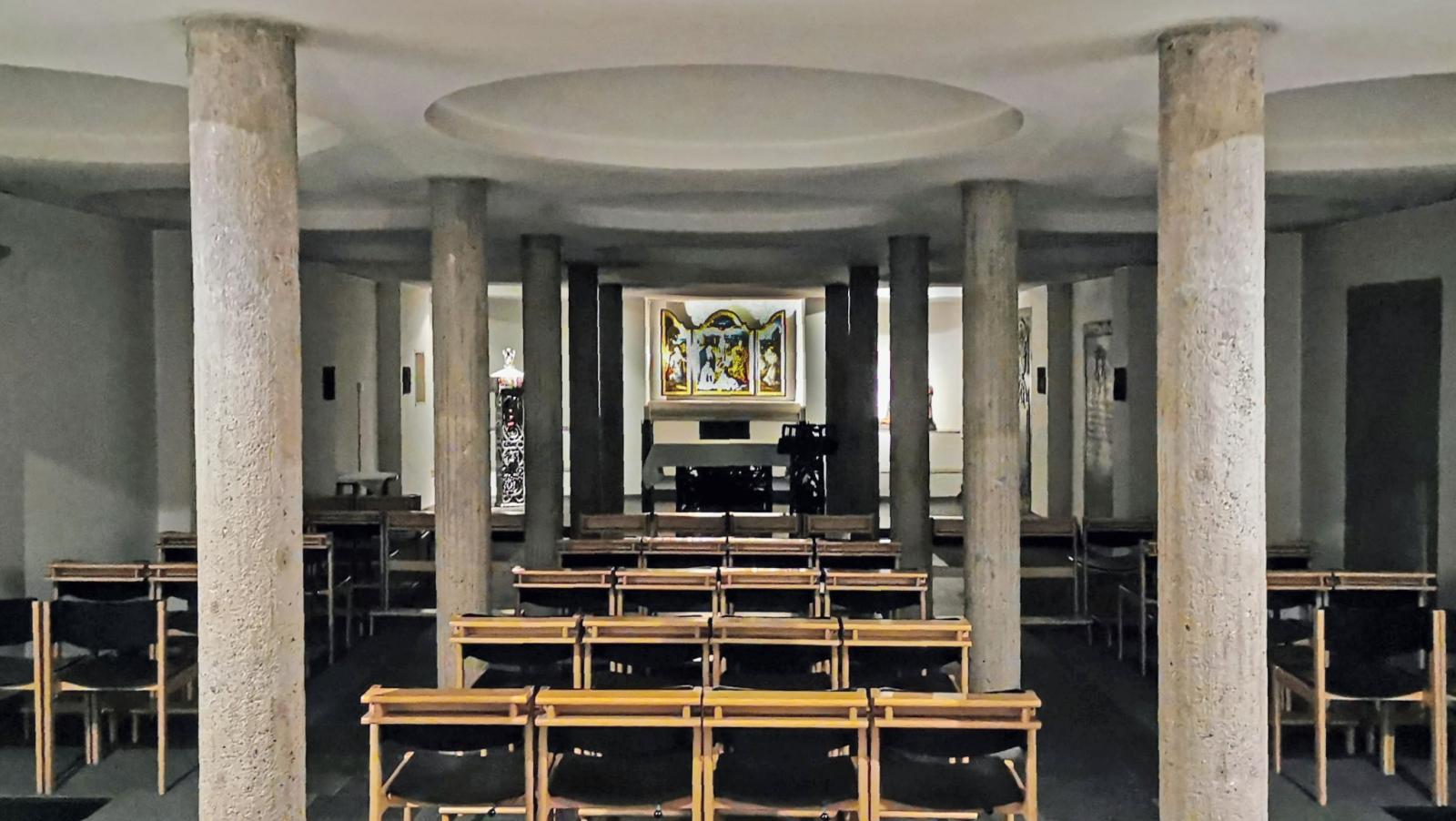 Blick in die Krypta von St. Andreas, Köln