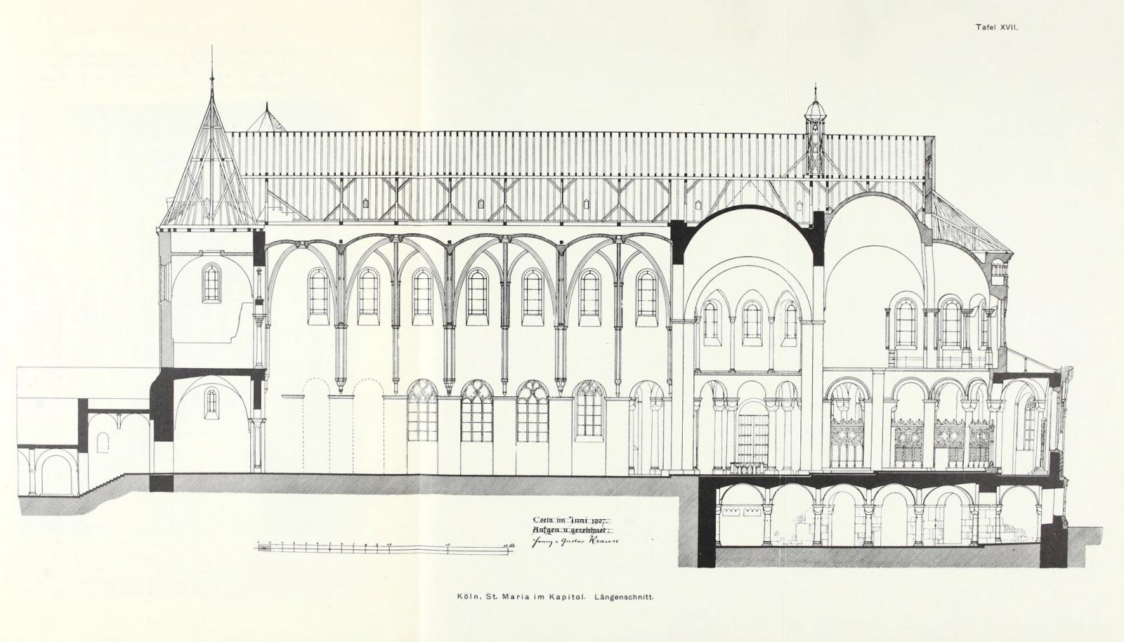 Längsschnitt St. Maria im Kapitol