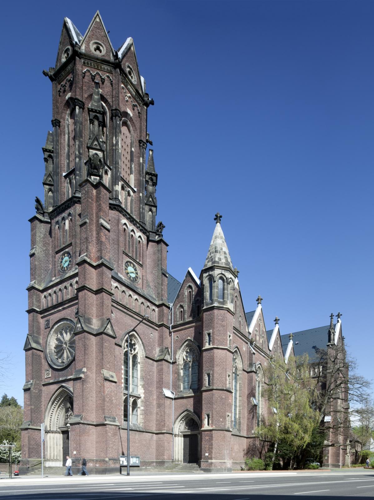 St. Josef Aachen, Ansicht von Süden
