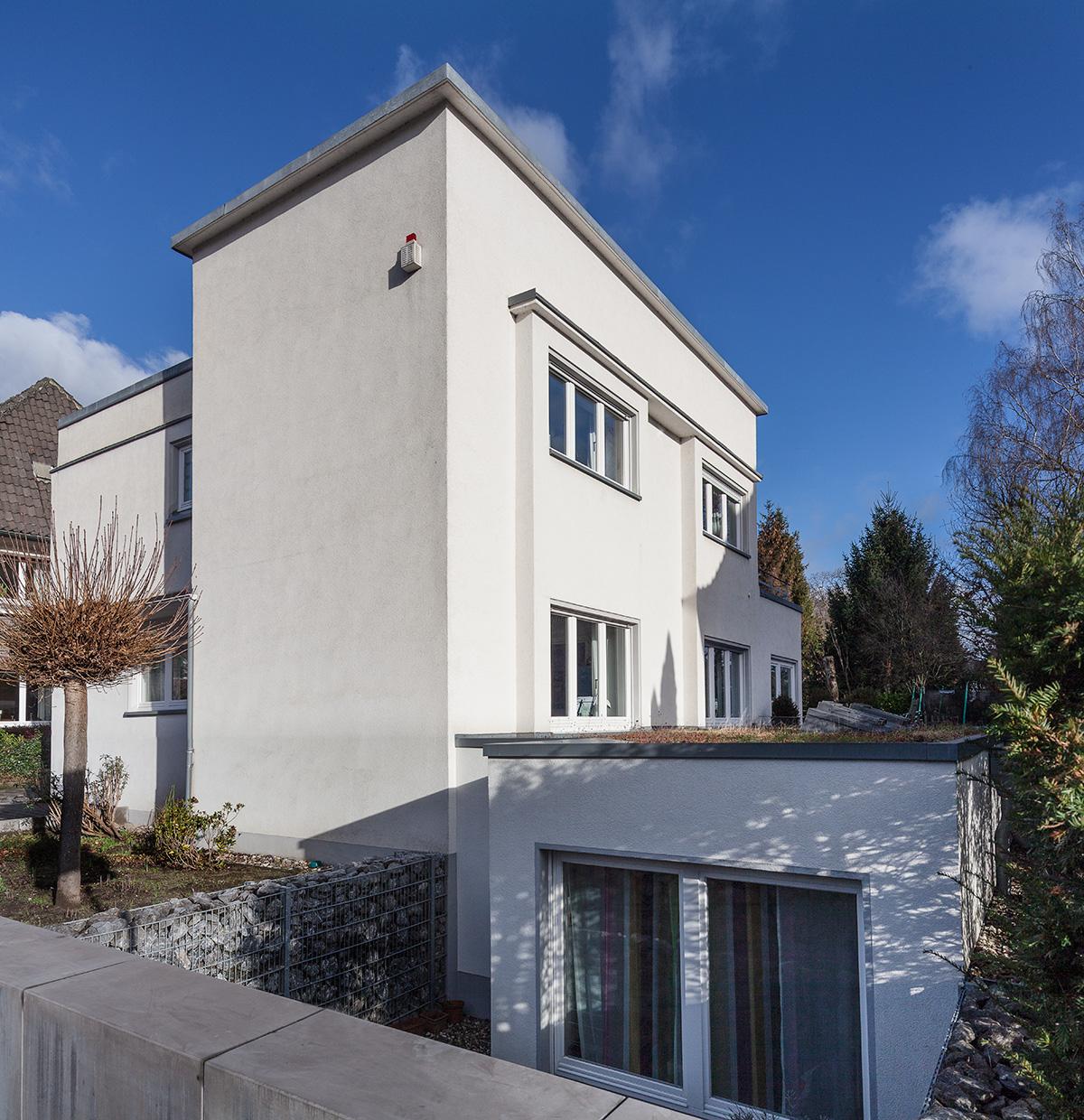 Hamm, Haus Oldemeier, Seitenansicht zum Garten