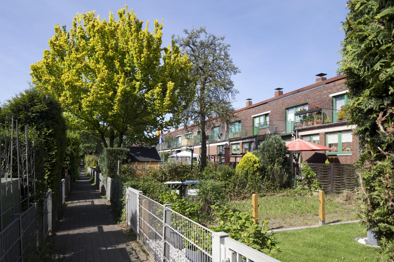 Gartenansicht der Dickelsbachsiedlung