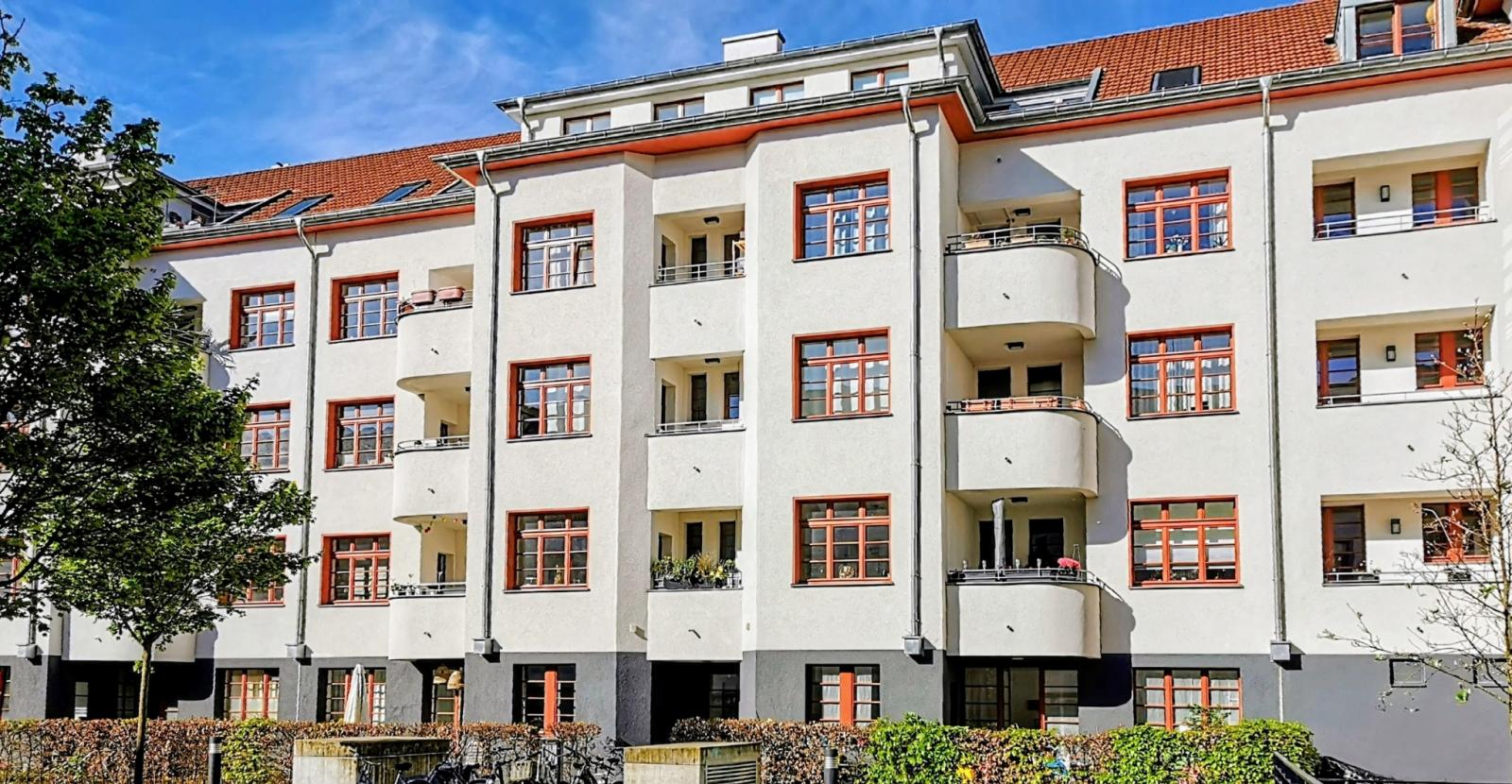 Hausfassade in der Naumannsiedlung